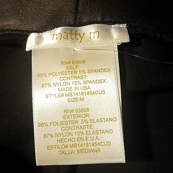 NWT Black Shiny Compression Leggings Size M - Picture 5 of 5